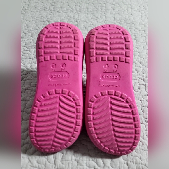 CROCS Pink Platform Shoes with Chunky Sole - Picture 6 of 7